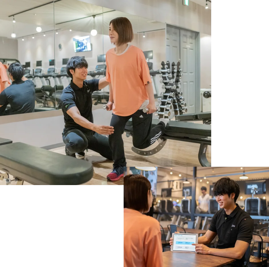 トレーニング中の女性